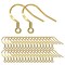 80 Pieces/40 Pairs, Gold Earring Hooks Ear Wires Fish Hooks, 240pcs Hypo-allergenic Jewelry Findings Parts with Jump Rings and Clear Silicone Earring Backs Stoppers for DIY Jewelry Making (14K Gold)